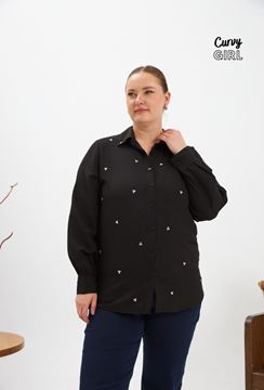 Picture of CURVY GIRL ELEGANT BLOUSE WITH SPARKLY CRYSTALS